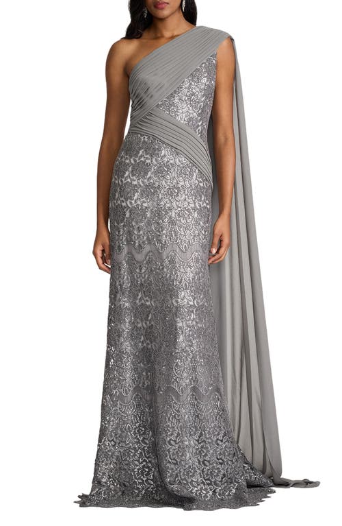 Tadashi Shoji Tadashi Shoji Sequin Cape Gown