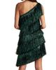 Tadashi Shoji Women's Asymmetric Fringed Minidress - 5