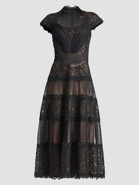 Tadashi Shoji Women's Boette Embroidered Cap-Sleeve Cocktail Dress