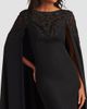 Tadashi Shoji Women's Massaro Embroidered Cape Gown - 4