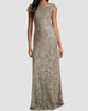 Tadashi Shoji Women's Metallic Lace Column Gown - 2