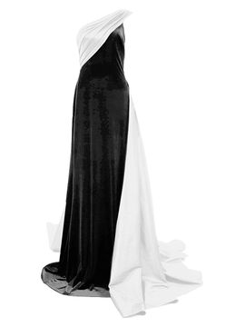 Tadashi Shoji Women's One-Shoulder Crepe Taffeta Gown