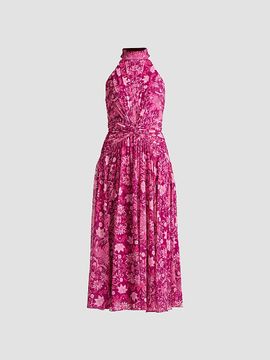 Tadashi Shoji Women's Pleated Floral Midi Dress