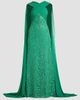 Tadashi Shoji Women's Sequin-Embroidered Lace Cape Gown - 1