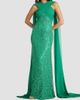 Tadashi Shoji Women's Sequin-Embroidered Lace Cape Gown - 4