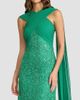 Tadashi Shoji Women's Sequin-Embroidered Lace Cape Gown - 5