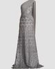 Tadashi Shoji Women's Sequined Lace One-Shoulder Gown - 1