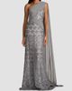 Tadashi Shoji Women's Sequined Lace One-Shoulder Gown - 4