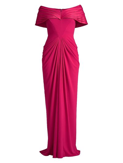 Tadashi Shoji Women's Taffeta & Crepe Off-The-Shoulder Gown