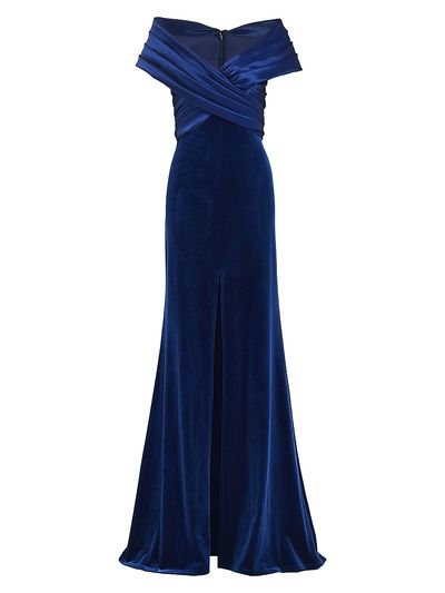 Tadashi Shoji Women's Velvet Off-The-Shoulder Gown
