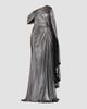 Tadashi Shoji Women's Zeka Metallic Cape Sleeve Gown - 1