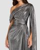 Tadashi Shoji Women's Zeka Metallic Cape Sleeve Gown - 4