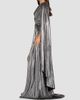Tadashi Shoji Women's Zeka Metallic Cape Sleeve Gown - 5