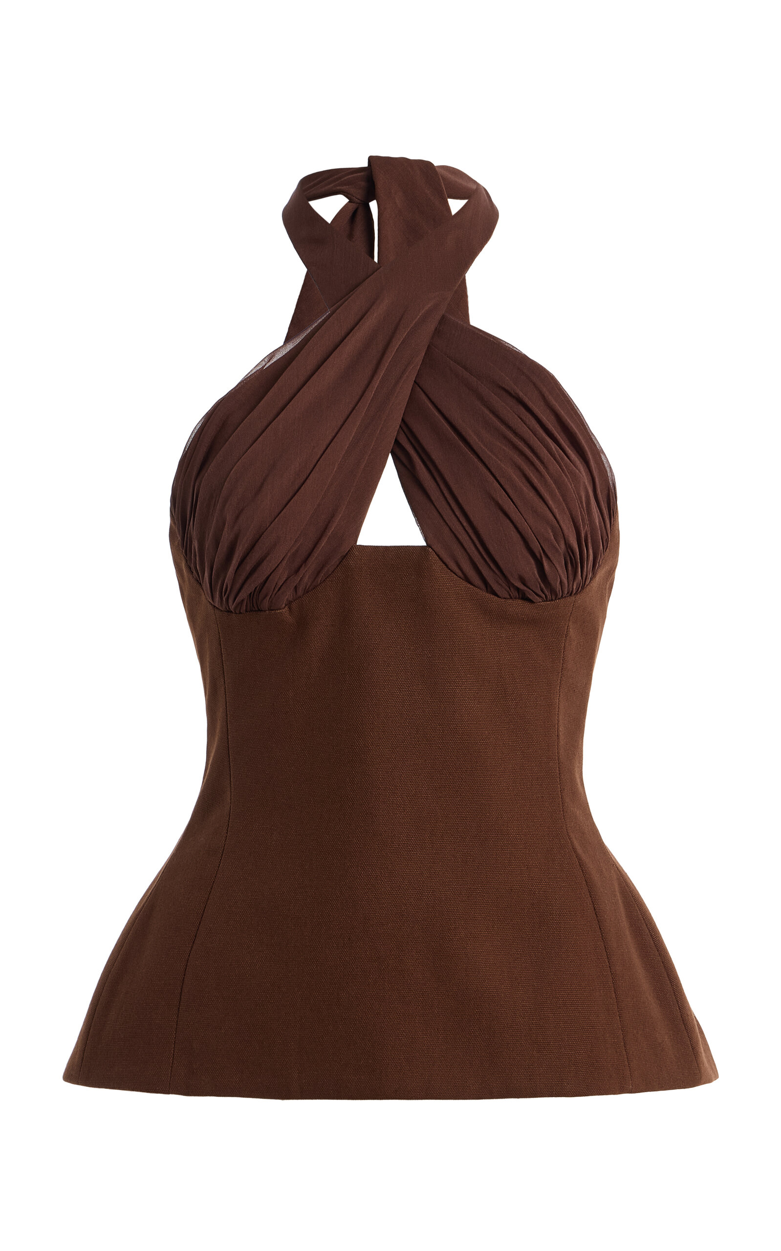 Tae Park Tae Park Exclusive Sculpted Silk Halter Top