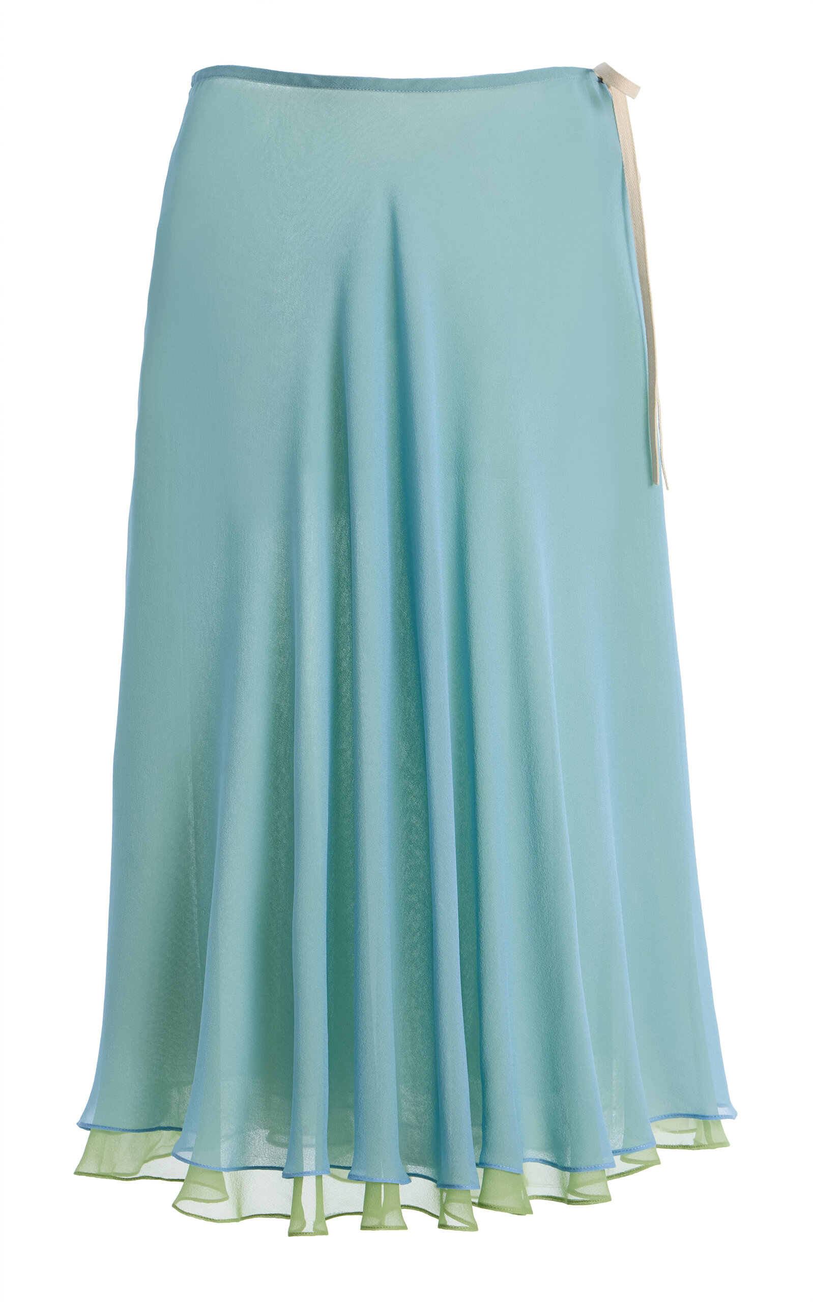 Tae Park Tae Park Flowy Ruffled Chiffon Midi Skirt
