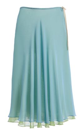 Tae Park Tae Park Flowy Ruffled Chiffon Midi Skirt