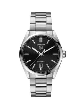 TAG Heuer Carrera Stainless Steel & Black Dial Automatic 39MM Bracelet Watch