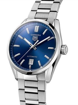 TAG Heuer Carrera Stainless Steel & Blue Dial Automatic 39MM Bracelet Watch