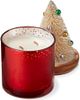 tag tag Cedar Fireplace Bottle Brush Candle Red Wax Christmas Scent  - 1