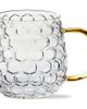 tag tag Honeycomb Glass Mug Yellow Glass Everyday  - 1