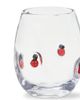 tag tag Ladybug Stemless Wine Glass 16 oz Red Multi Glass 3.5x3.5x4.5 - 1