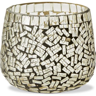 tag tag Marin Mosaic Clear Glass Votive Holder Set Elegant Candle Holders 