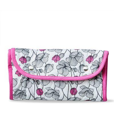 tag tag Oh So She Roll Up Make Up Pouch Fuchsia Fuchsia Cotton Everyday