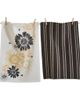 tag tag Set of 2 Black Yellow Sunflower Print Cotton Dishtowels - 1