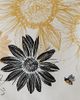 tag tag Set of 2 Black Yellow Sunflower Print Cotton Dishtowels - 2