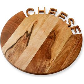 tag tag The Big Cheese Board Natural Acacia Wood Everyday Serving Tray