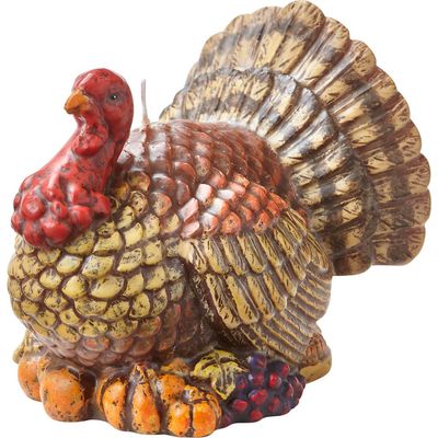 tag tag Tucker Turkey Sculpted Thanksgiving Candle