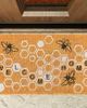 tag tag Welcome Home Honeycomb Bee Coir Door Mat Yellow - 3