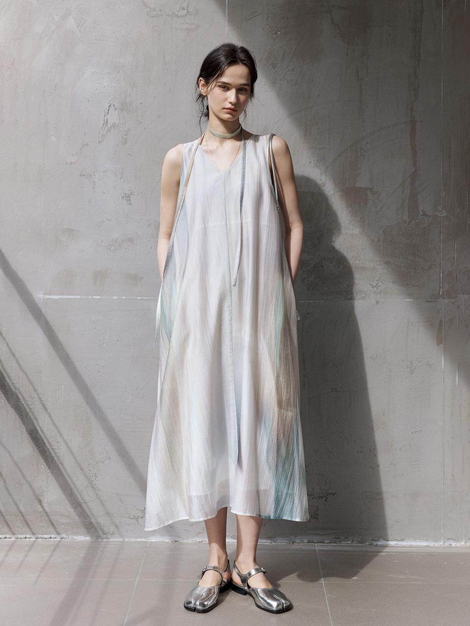 tageechita TG Artistic Scarf Sleeveless Maxi Dress