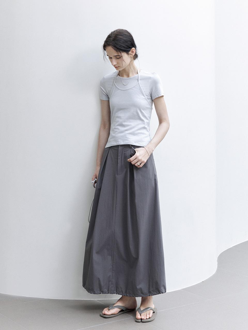 tageechita TG Drawstring Pintuck Skirt