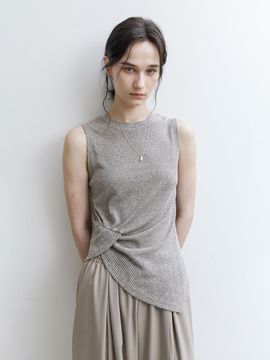 tageechita TG Irregular Pleated Sleeveless Tank Top