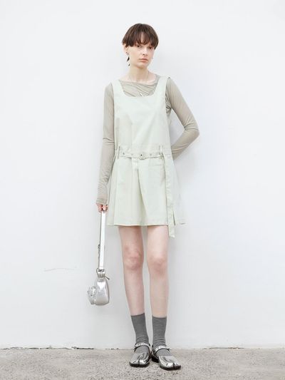 tageechita TG_Belted Level Short dress_GREEN