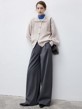 tageechita TG_Brushed draped wide pants_GRAY
