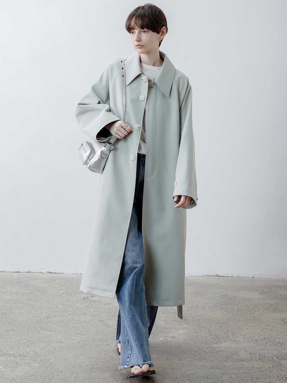 tageechita TG_Classic belted windbreaker coat_GREEN