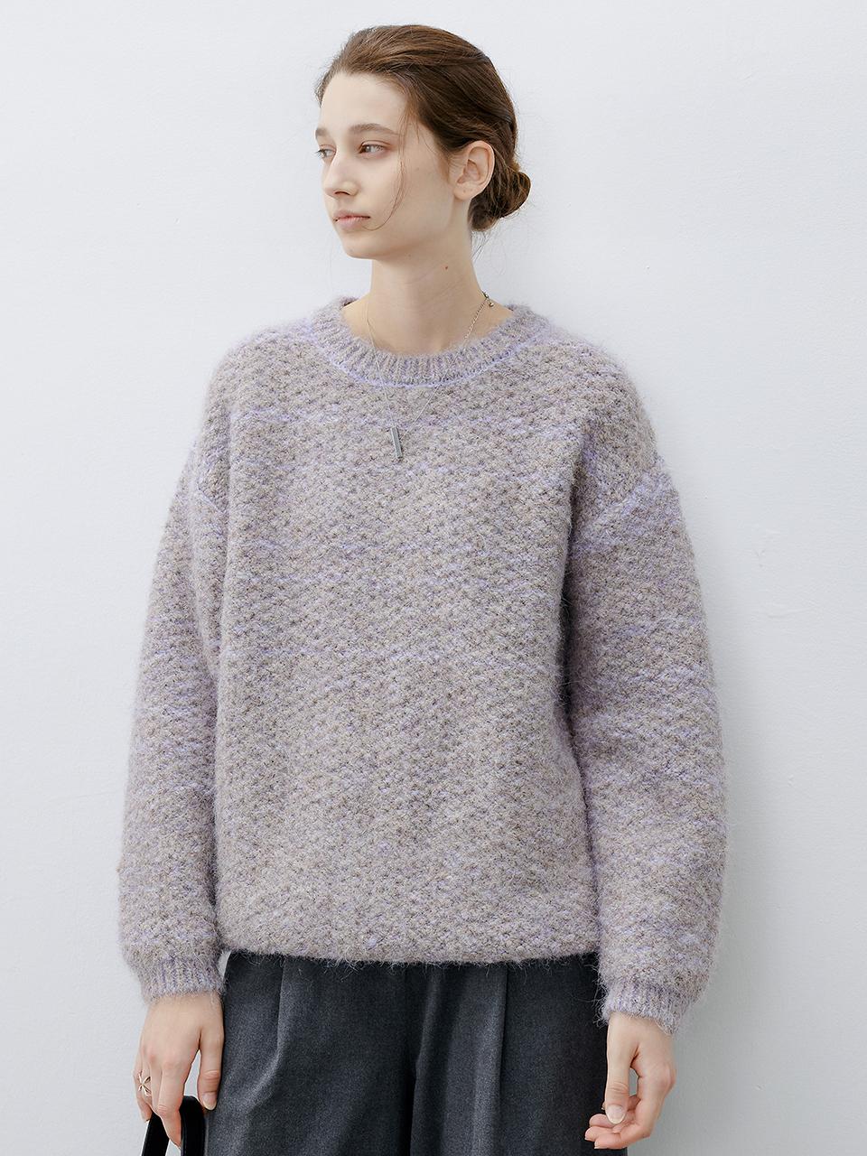 tageechita TG_Melange velvet knitted sweater