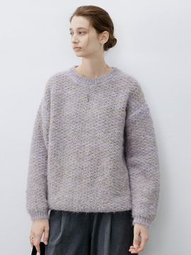 tageechita TG_Melange velvet knitted sweater