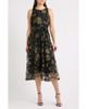 Tahari ASL Tahari ASL Belted Metallic Floral Embroidered Fit & Flare Midi Dress - 1