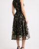 Tahari ASL Tahari ASL Belted Metallic Floral Embroidered Fit & Flare Midi Dress - 2