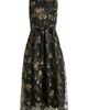 Tahari ASL Tahari ASL Belted Metallic Floral Embroidered Fit & Flare Midi Dress - 5