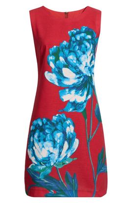 Tahari ASL Tahari ASL Big Flower Sleeveless Sheath Dress
