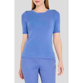 Tahari ASL Tahari ASL Button Shoulder Sweater