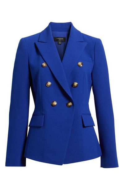 Tahari ASL Tahari ASL Crepe Double Breasted Blazer