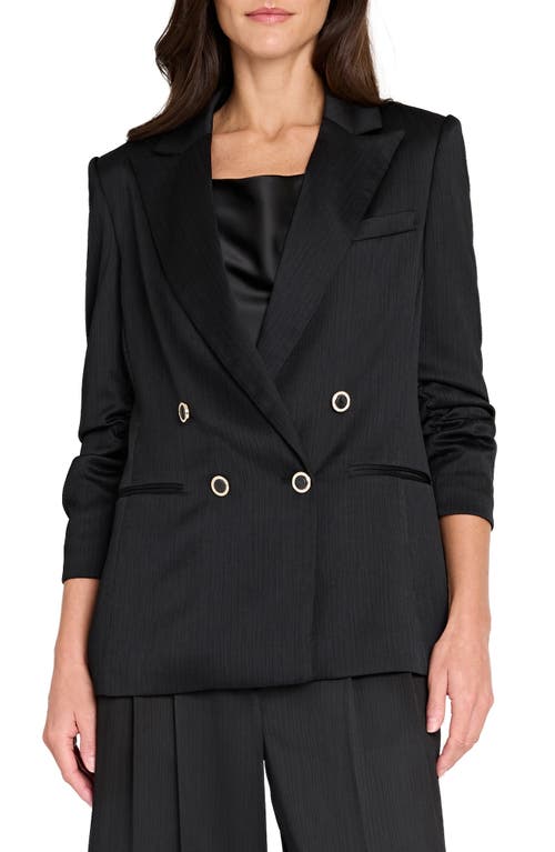 Tahari ASL Tahari ASL Double Breasted Crinkle Satin Blazer