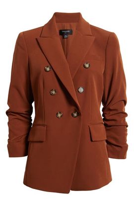 Tahari ASL Tahari ASL Double Breasted Ruched Blazer