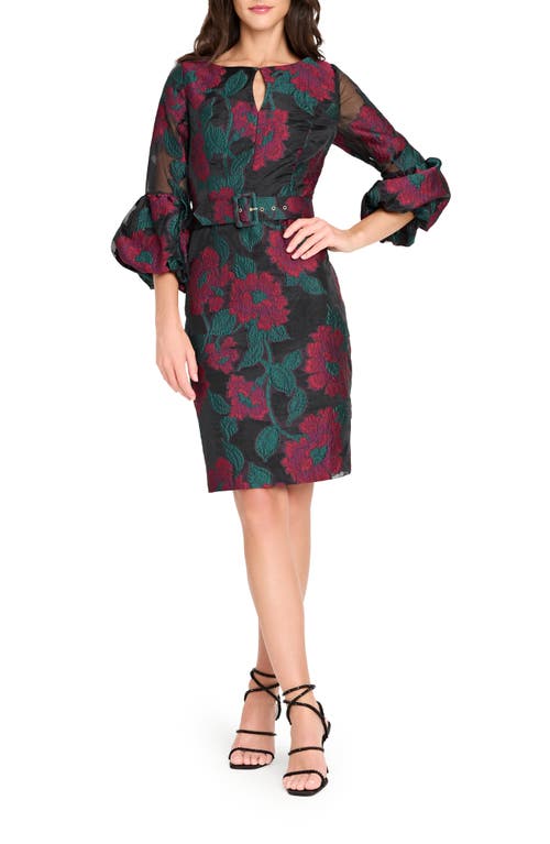Tahari ASL Tahari ASL Floral Jacquard Sheath Dress