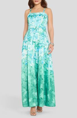 Tahari ASL Tahari ASL Floral Print Sleeveless Maxi Dress